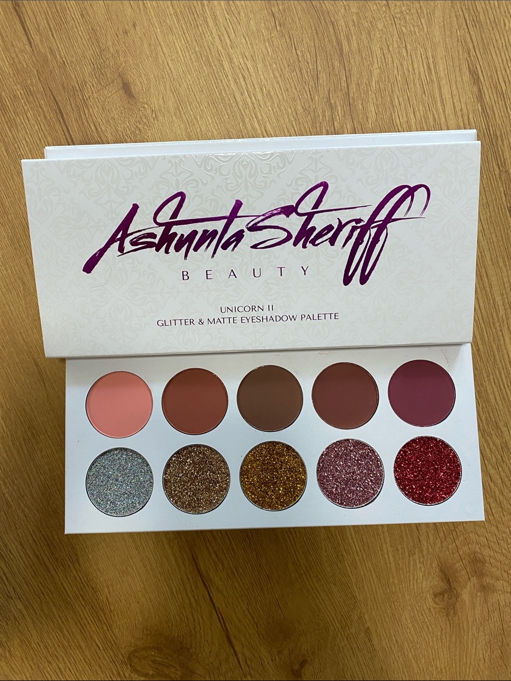Unicorn II Eyeshadow Palette — Pink & Brown Tones with Glitter